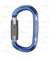 Mosquetón oval de aluminio de doble acción Twist Lock color azul