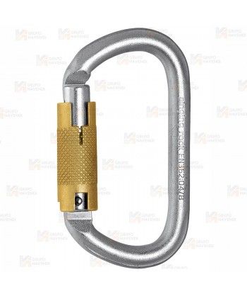 Mosquetón automático de acero Tri-Lock triple acción