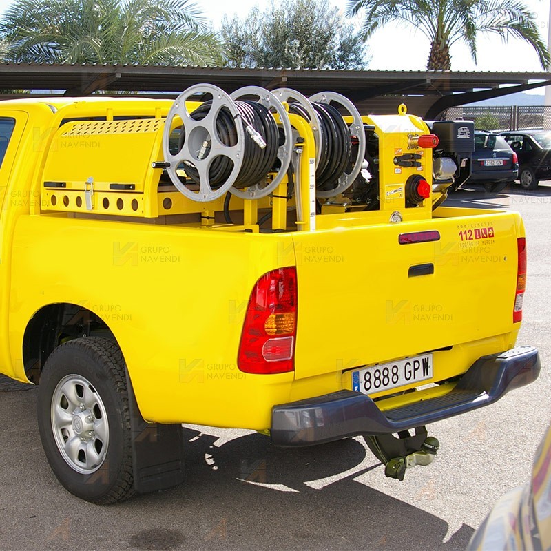 Bancada con motor Honda y bomba de 40 Bar y 50L/min (400 litros)