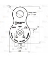 Polea pequeña para cuerdas hasta de 13 mm (32kN)