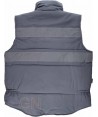 Chaleco acolchado multibolsillos gris con cintas reflectantes