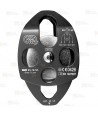Polea doble para cuerdas con apertura y enganche doble (50 kN) color negro