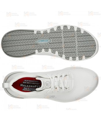Zapatilla Skechers con cordones Marsing Gmina Sr  para mujer color blanco