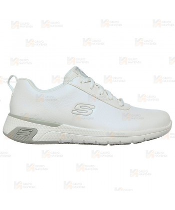 Zapatilla Skechers con cordones Marsing Gmina Sr  para mujer color blanco