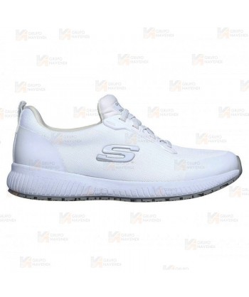 Zapatilla laboral Skechers Squad SR Myton para mujer color blanco