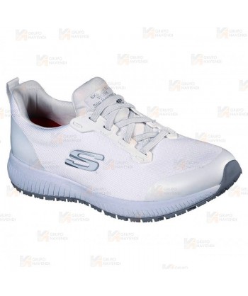 Zapatilla laboral Skechers Squad SR Myton para mujer color blanco