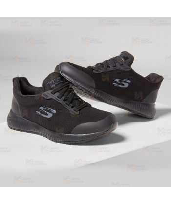 Zapatilla laboral Skechers Squad SR Myton para mujer color negro
