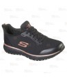 Zapatilla laboral Skechers Squad SR para mujer color negro y rosa
