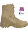 Bota táctica de caña alta con cordones color kaki
