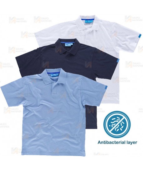 Polo transpirable, antibacteriano de manga corta