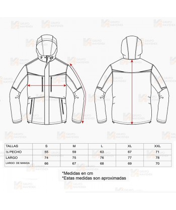Parka deportiva acolchada con capucha en tejido Ripstop