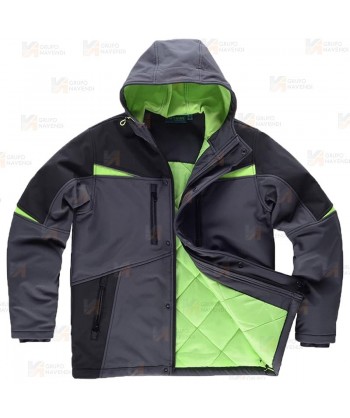 Parka deportiva acolchada con capucha en tejido Ripstop