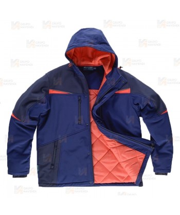 Parka deportiva acolchada con capucha en tejido Ripstop