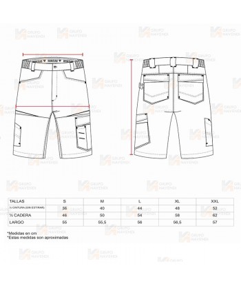 Bermuda laboral multibolsillos confeccionado con tejido Canvas