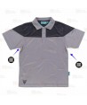 Polo bicolor en tejido transpirable color gris/negro