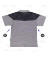 Polo bicolor en tejido transpirable color gris/negro