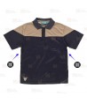 Polo bicolor en tejido transpirable color beige/negro