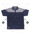 Polo bicolor en tejido transpirable color negro/gris