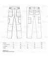 Pantalón laboral multibolsillos con tejido elástico