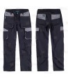 Pantalón laboral multibolsillos con tejido elástico  color negro/gris