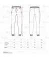 Pantalón sanitario con tejido elástico y elásticos en los bajos. Cintura con cordón y elásticos