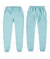 Pantalón sanitario con tejido elástico y elásticos en los bajos. Color turquesa claro