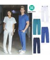 Pantalón sanitario con tejido elástico y cordones (Unisex)