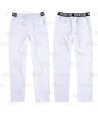 Pantalón sanitario con tejido elástico color blanco con cordones (Unisex)