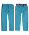 Pantalón sanitario con tejido elástico color turquesa con cordones (Unisex)