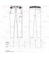 Pantalón sanitario con tejido elástico color blanco con cordones (Unisex)