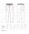 Pantalón sanitario con tejido elástico y cordones (Unisex)