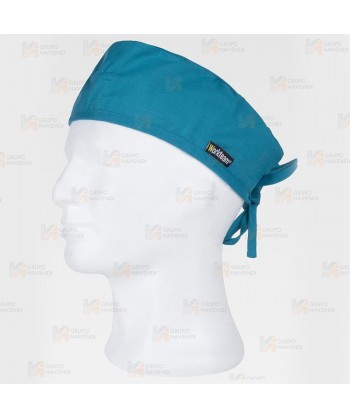 Gorro sanitario con ajuste de tiras color celeste