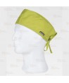 Gorro sanitario con ajuste de tiras color verde manzana