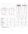 Conjunto sanitario unisex que soporta lavados a 60ºC color blanco