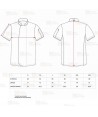 Chaqueta económica de cocina de manga corta con corchetes de color blanco