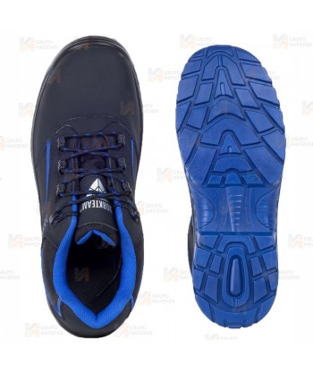 Zapatos de seguridad no metálicos S3 SRC E A ESD color negro y azul