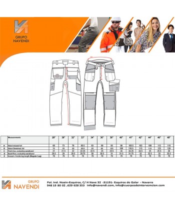 Pantalón multibolsillos de algodón grueso con refuerzos