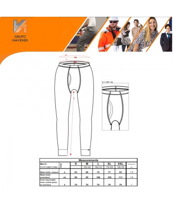 Pantalón térmico elástico y antibacteriano