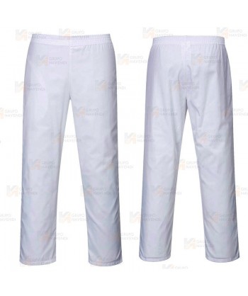Pantalón alimentario unisex color blanco