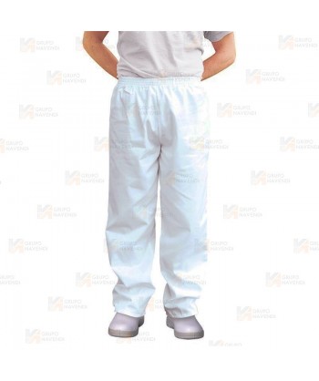 Pantalón alimentario unisex color blanco