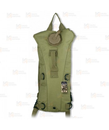 Mochila de hidratación color verde militar de 2,5 litros