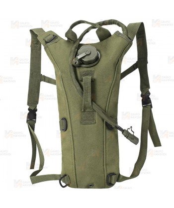 Mochila de hidratación color verde militar de 2,5 litros