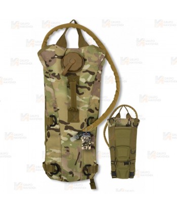 Mochila de hidratación color camuflaje de 2,5 litros