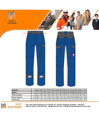 Pantalón ignífugo multinorma muy grueso ARC 2