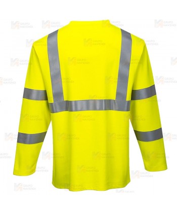 Camiseta ignífuga de fibra modacrílica y alta visibilidad ARC 2