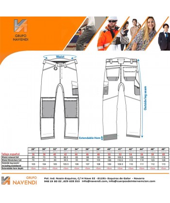 Pantalón bicolor, grueso multibolsillos con refuerzos