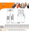 Pantalón bicolor, grueso multibolsillos con refuerzos