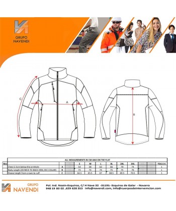 Cazadora con triple membrana impermeable y transpirable color negra