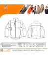 Cazadora con triple membrana impermeable y transpirable color negra