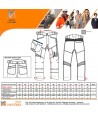 Pantalones bicolor, multielásticos con refuerzos